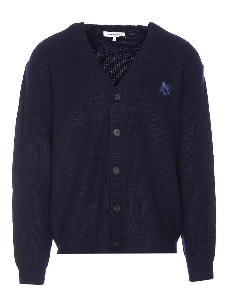 Cardigan Maison Kitsune Blu Inchiostro