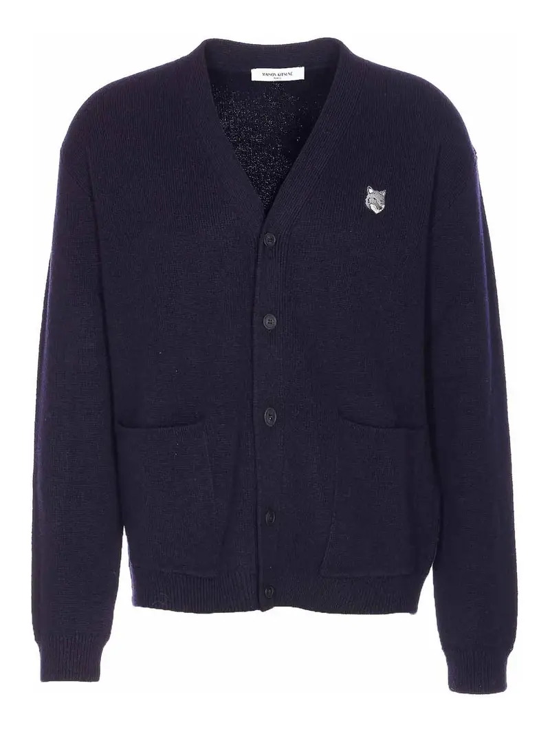 Maison Kitsune Cardigan Blu 4202262