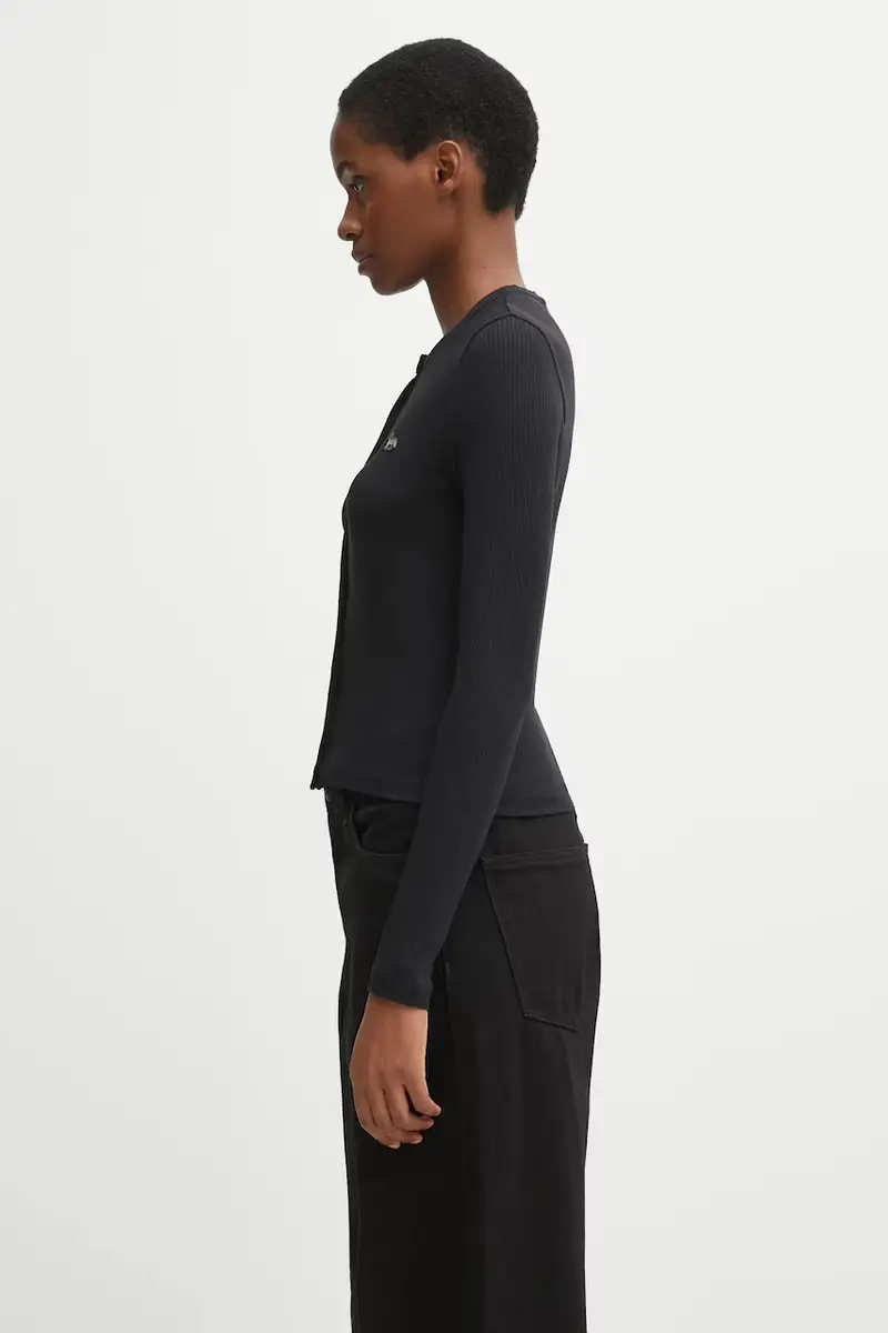 Maison Kitsune Cardigan Donna Nero 2809862 miniatura 2