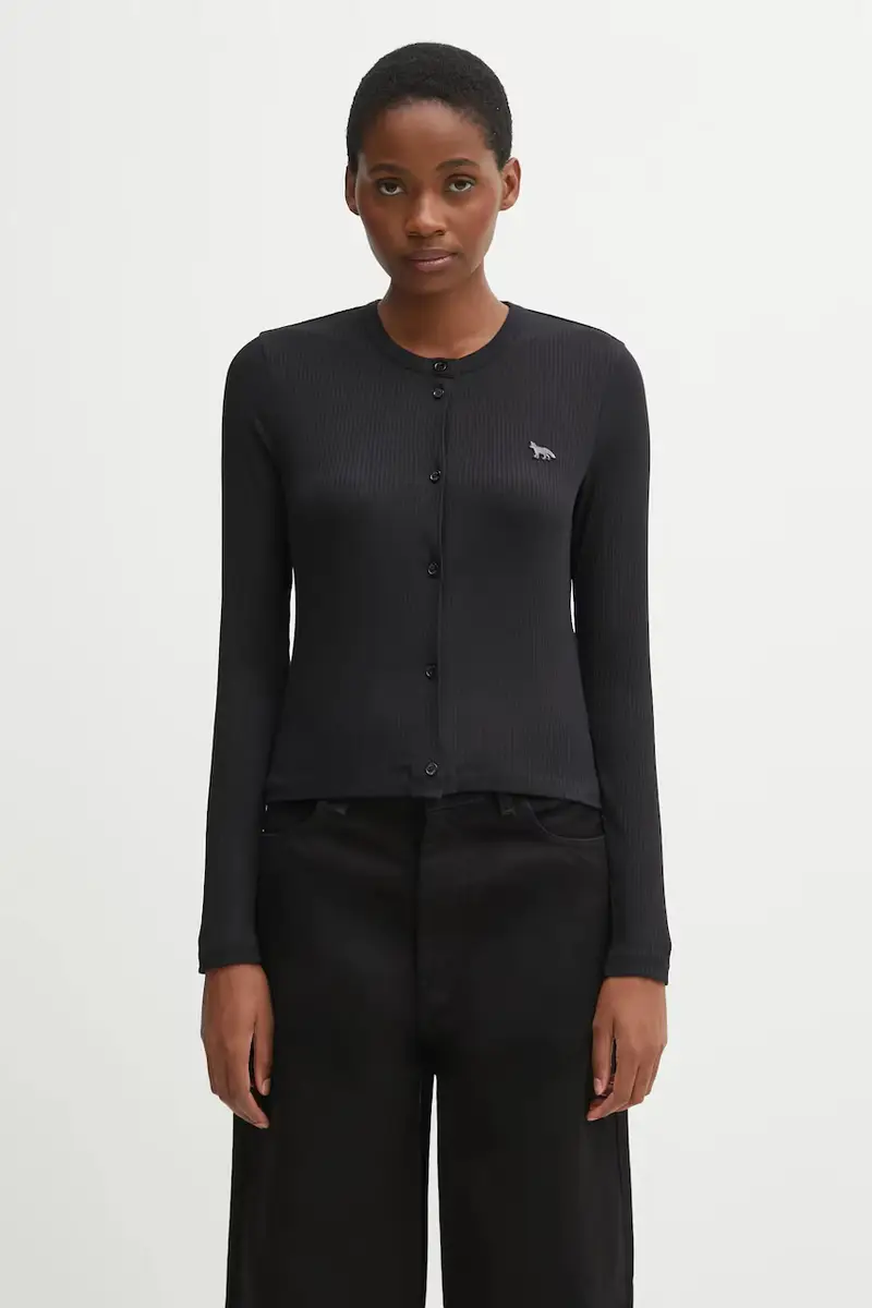 Maison Kitsune Cardigan Donna Nero 2809862