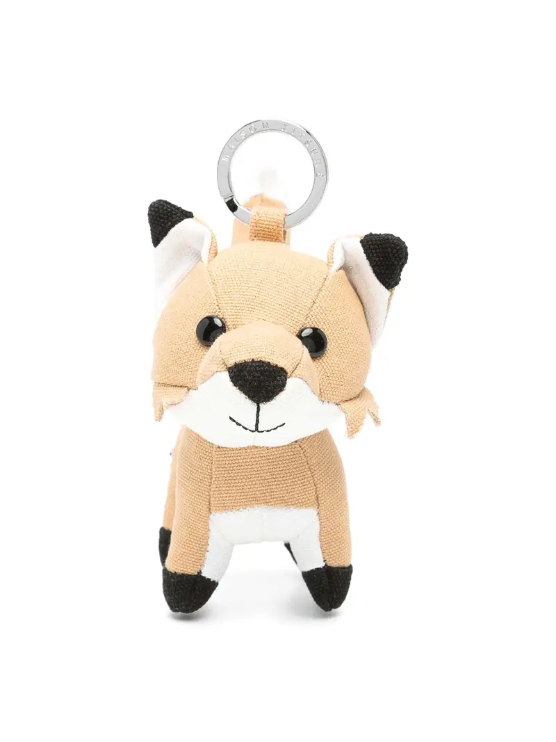 Ciondolo per borsa con volpe Beige