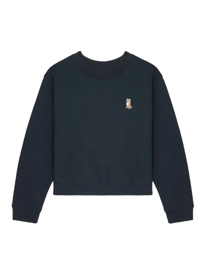 Felpa corta in cotone Lady Fox Blu