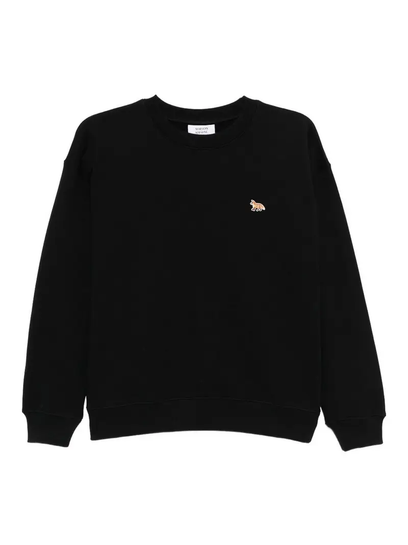 Felpa in cotone Baby Fox Nero