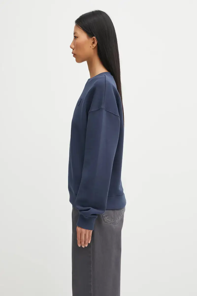 felpa in cotone Bold Fox Head Patch donna colore blu navy MW00315KM0321 miniatura 2