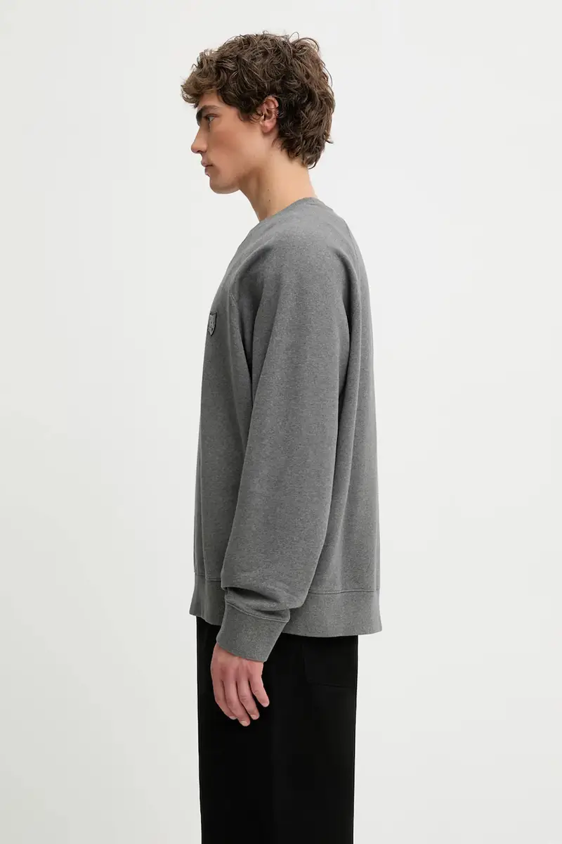 felpa in cotone Bold Fox Head Patch Oversize Sweatshirt uomo colore nero MM00304KM0001 Grigio miniatura 2