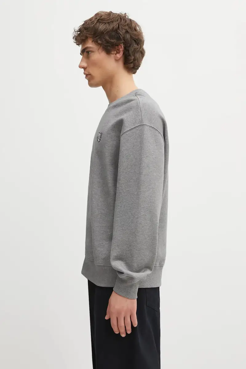 felpa in cotone Fox Head Comfort uomo colore grigio PM00304KM0341 miniatura 2