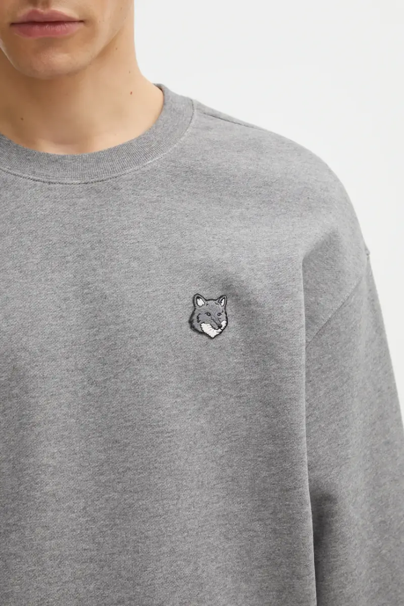 felpa in cotone Fox Head Comfort uomo colore grigio PM00304KM0341 miniatura 4