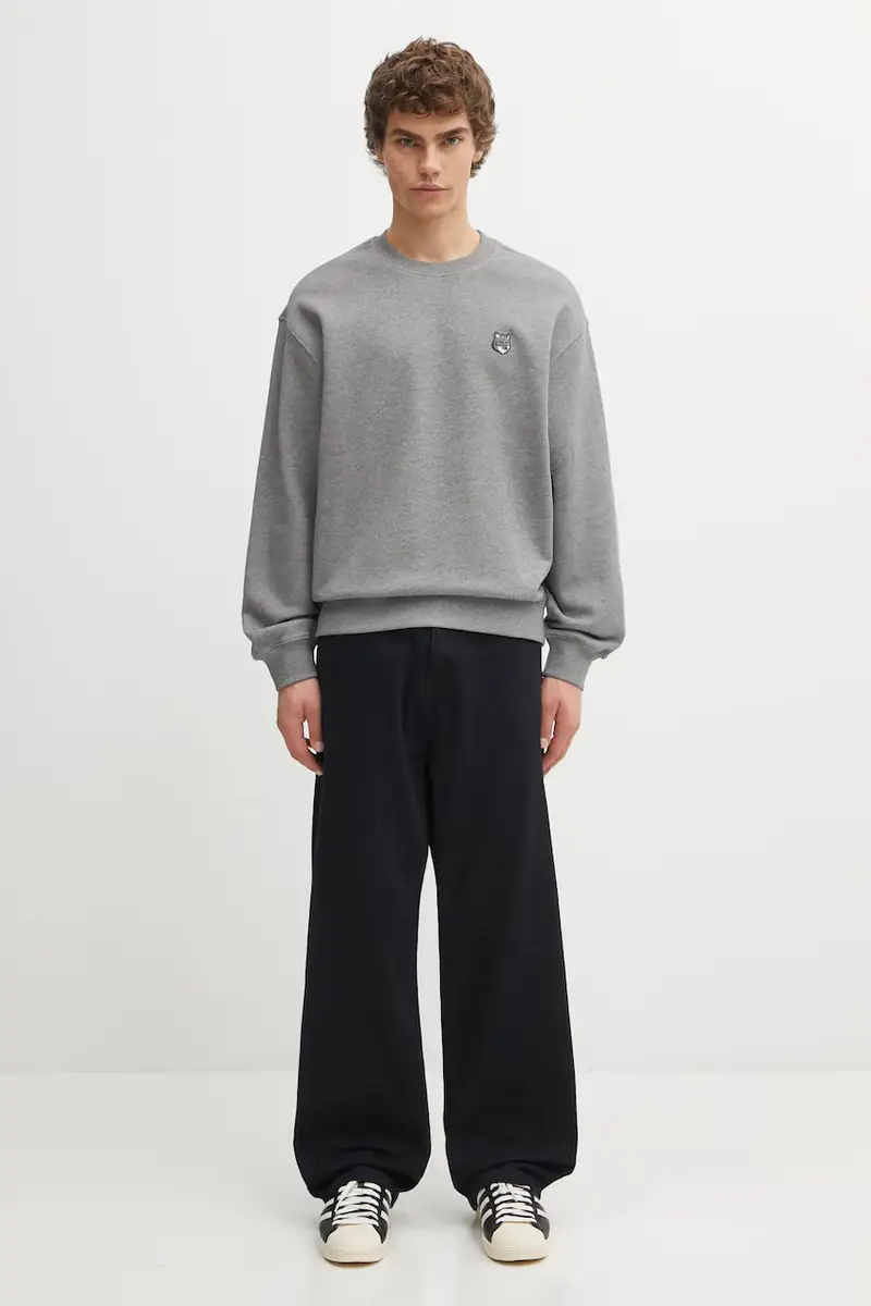 felpa in cotone Fox Head Comfort uomo colore grigio PM00304KM0341 miniatura 5