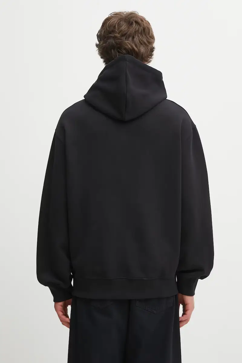 felpa in cotone Fox Head Comfort uomo colore nero con cappuccio PM00703KM0341 miniatura 3