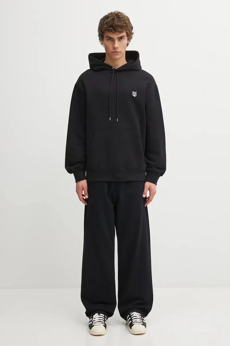 felpa in cotone Fox Head Comfort uomo colore nero con cappuccio PM00703KM0341 miniatura 5