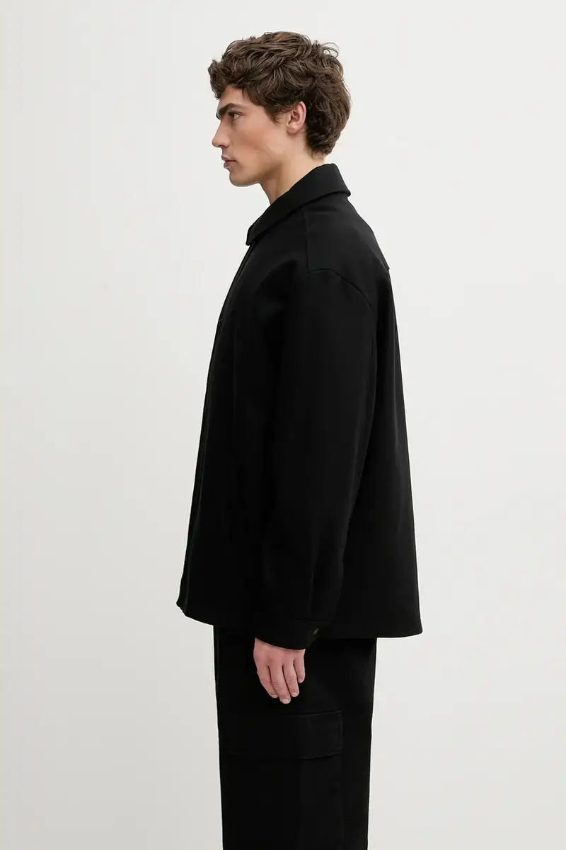 giacca con lana Casual colore nero PM00409WM2023 miniatura 2