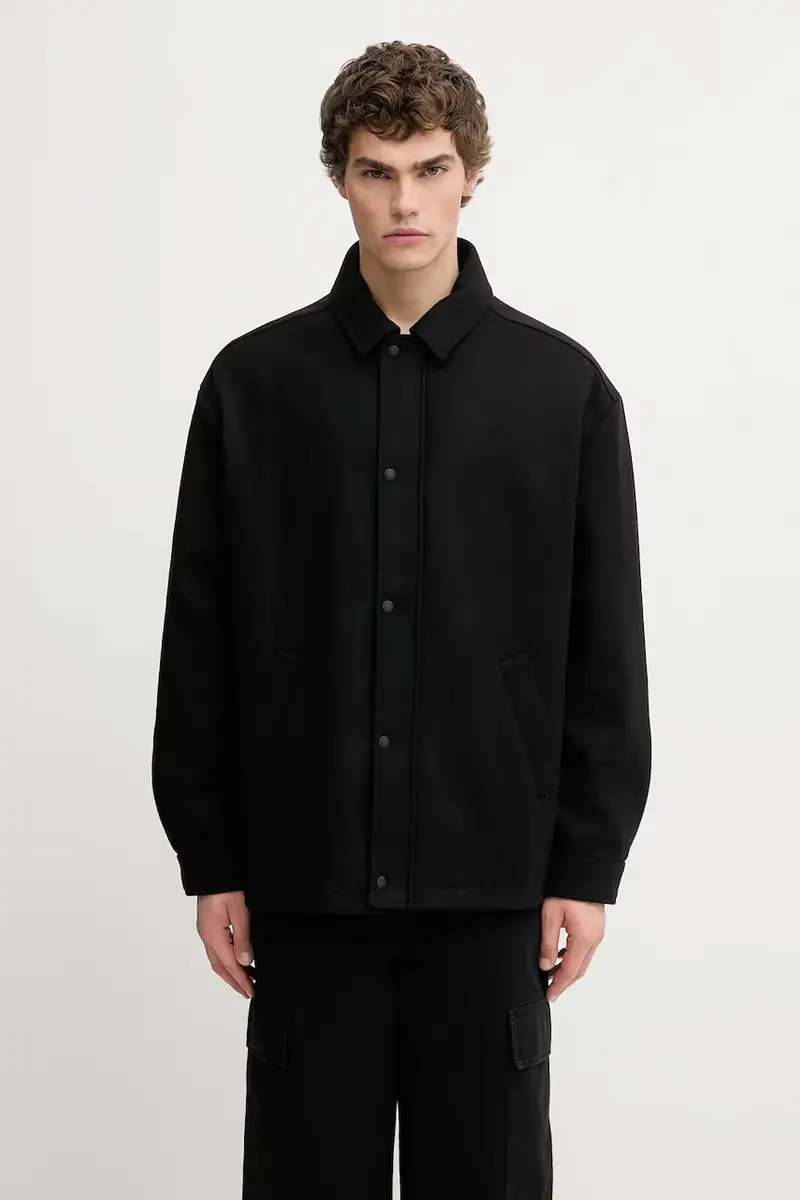 giacca con lana Casual colore nero PM00409WM2023