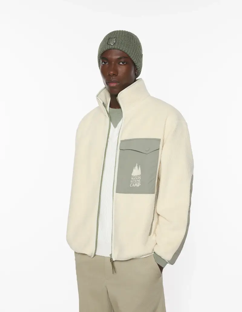 Giacca in pile ecrù