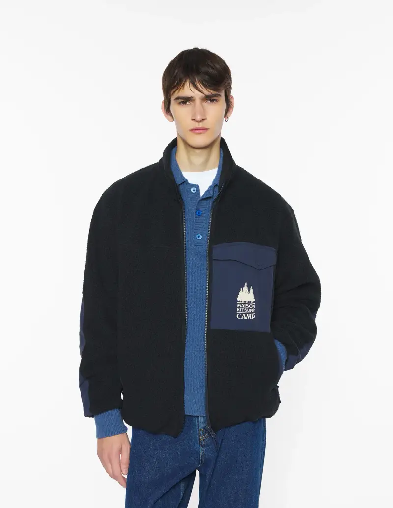 Maison Kitsune Maison Kitsuné Giacca in pile nero