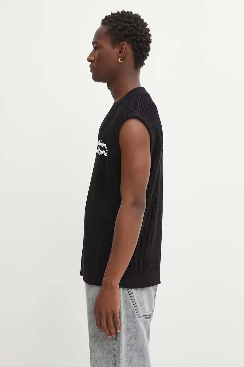 Maison Kitsune Gilet Uomo Nero 2809777 miniatura 2