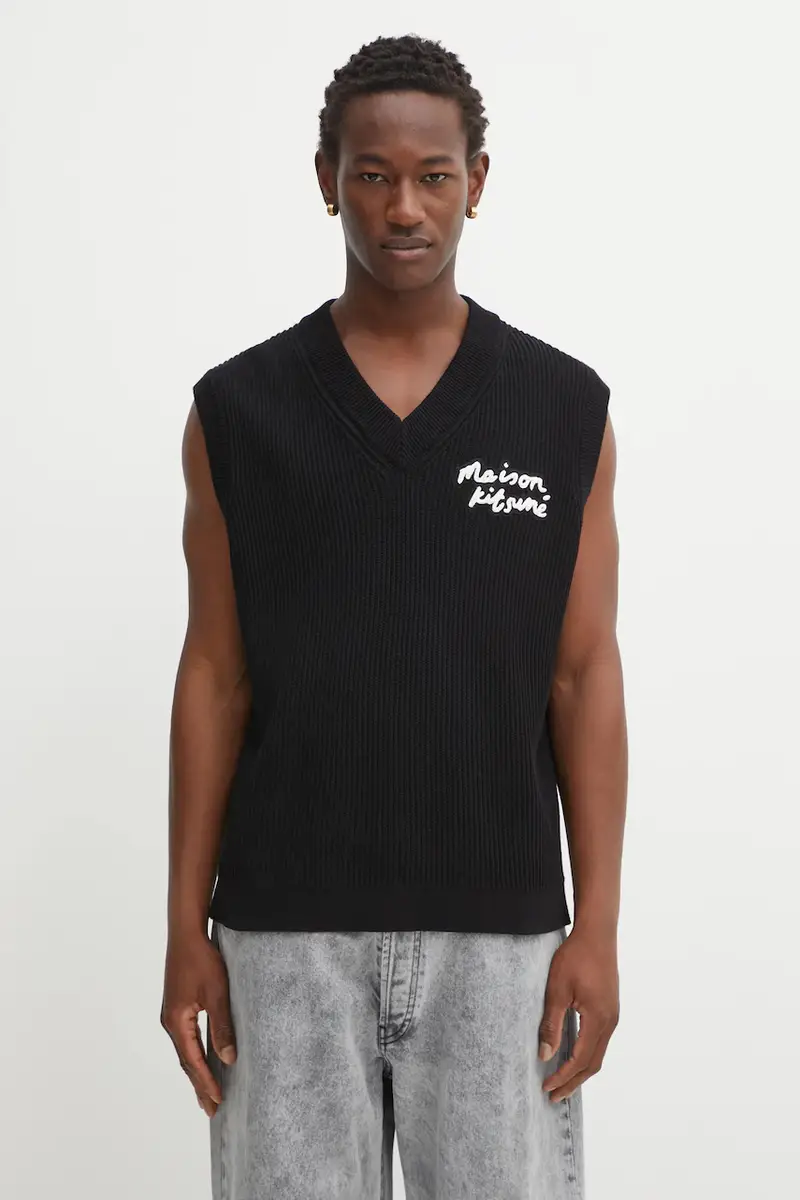 Maison Kitsune Gilet Uomo Nero 2809777