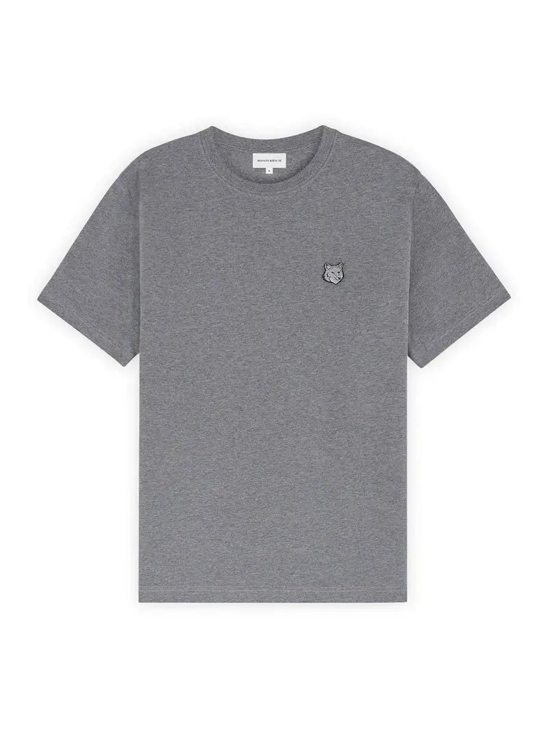 Maglietta comoda con toppa Grigio