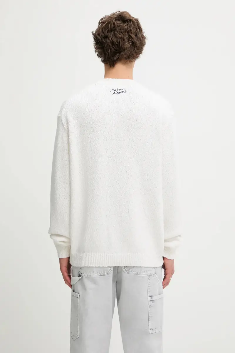 maglione Abstract Daisy Intarsia uomo colore bianco OM00811KT1138 miniatura 3