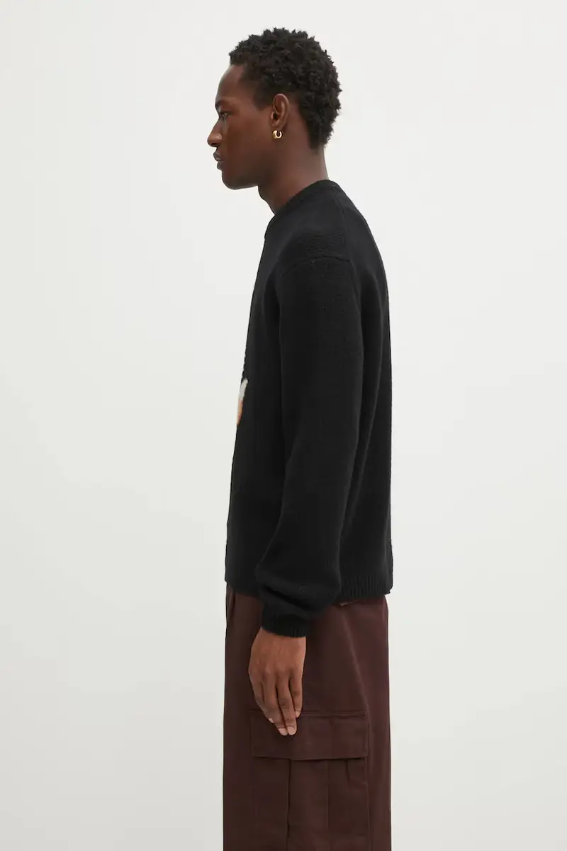 maglione con lana Dressed Fox Intarsia Wool colore nero PM00806KH0002 miniatura 2