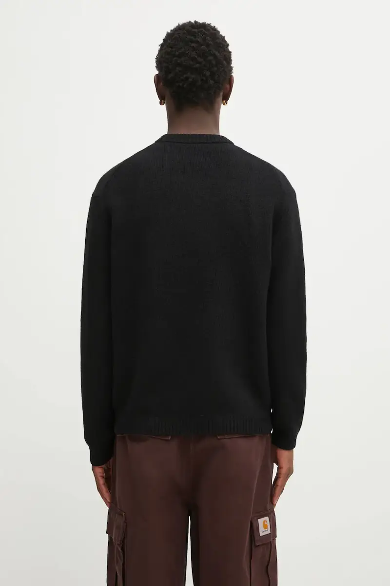 maglione con lana Dressed Fox Intarsia Wool colore nero PM00806KH0002 miniatura 3