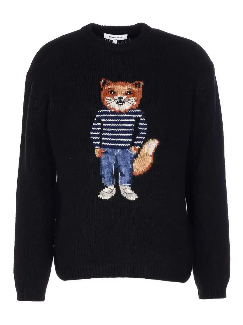 Maglione di volpe vestito nero