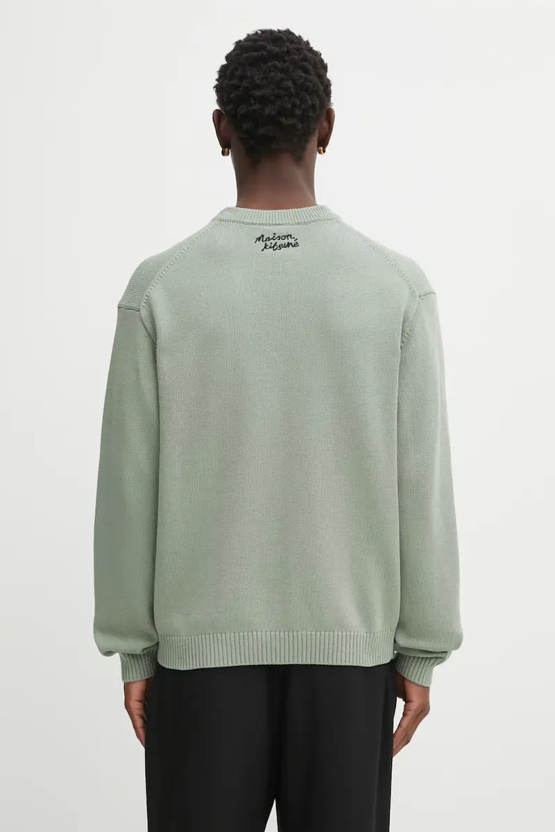 maglione Dressed Fox Intarsia uomo colore verde OM00802KT1030 miniatura 3