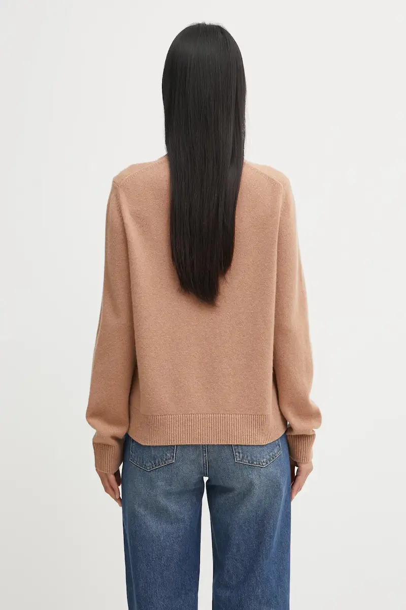 maglione in lana Baby Fox Lambswool Regular donna colore marrone PW00817KT1006 miniatura 3