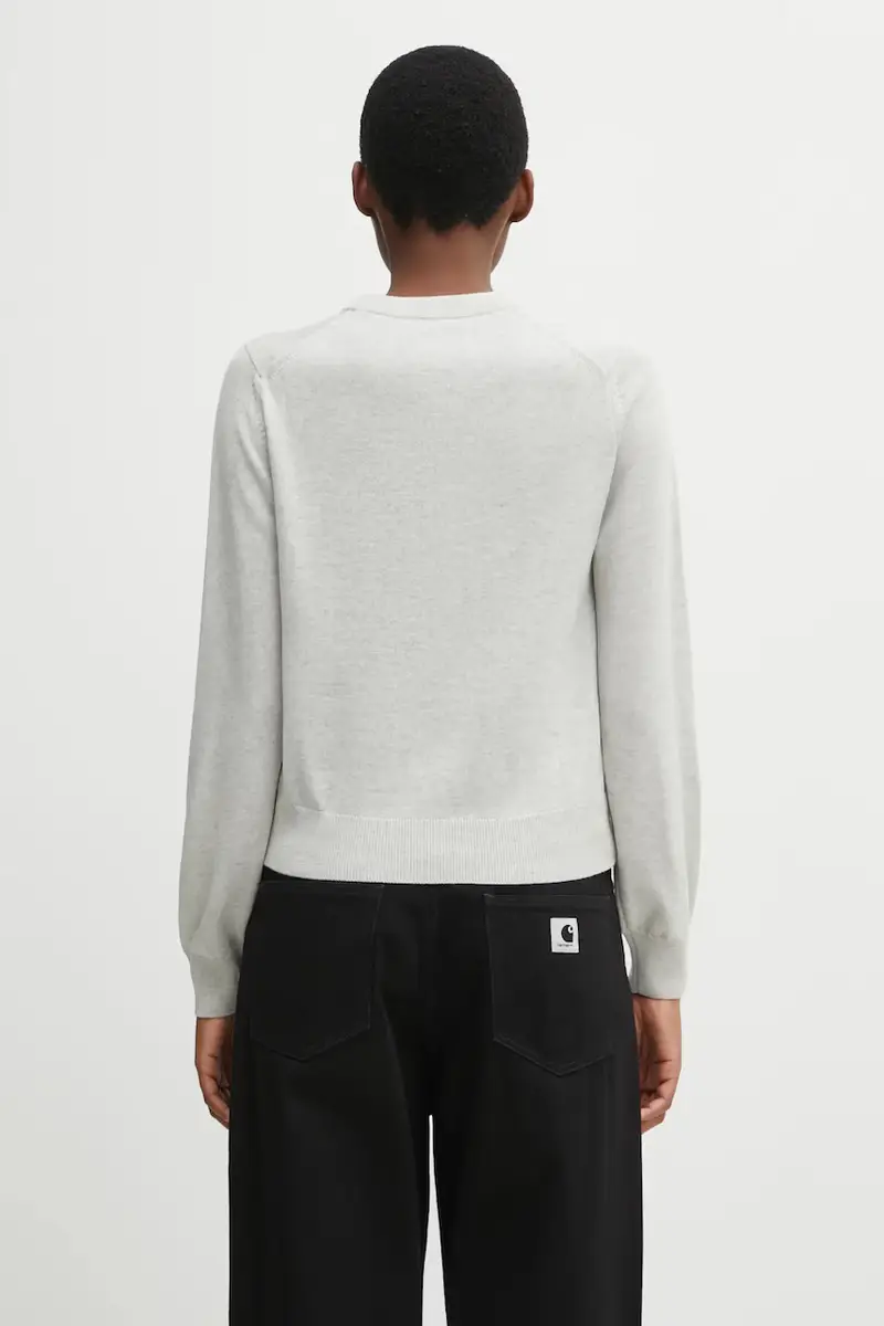 maglione in lana Baby Fox Merino Regular donna colore grigio PW00801KT1181 miniatura 3