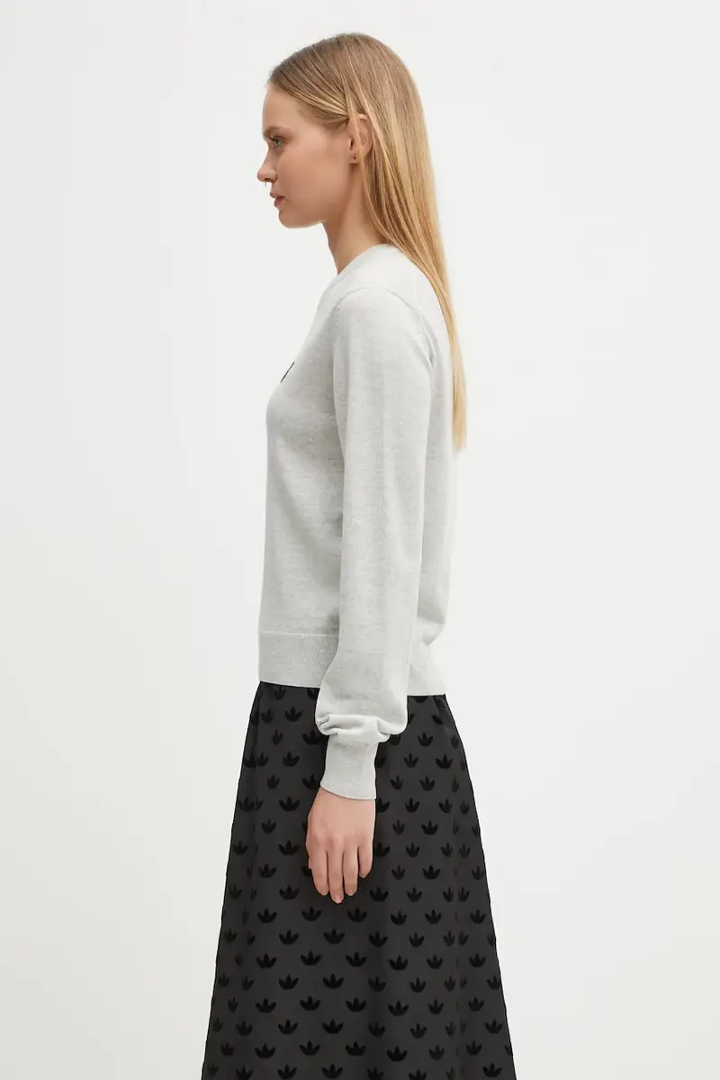 maglione in lana Bold Fox Head Patch donna colore beige MW00801KT1036 Grigio miniatura 2