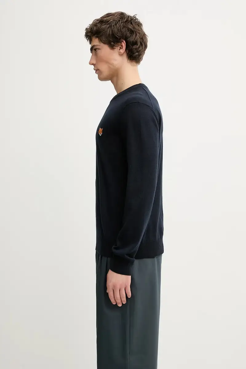 maglione in lana Fox Head Merino Regular uomo colore blu navy PM00801KT1181 miniatura 2