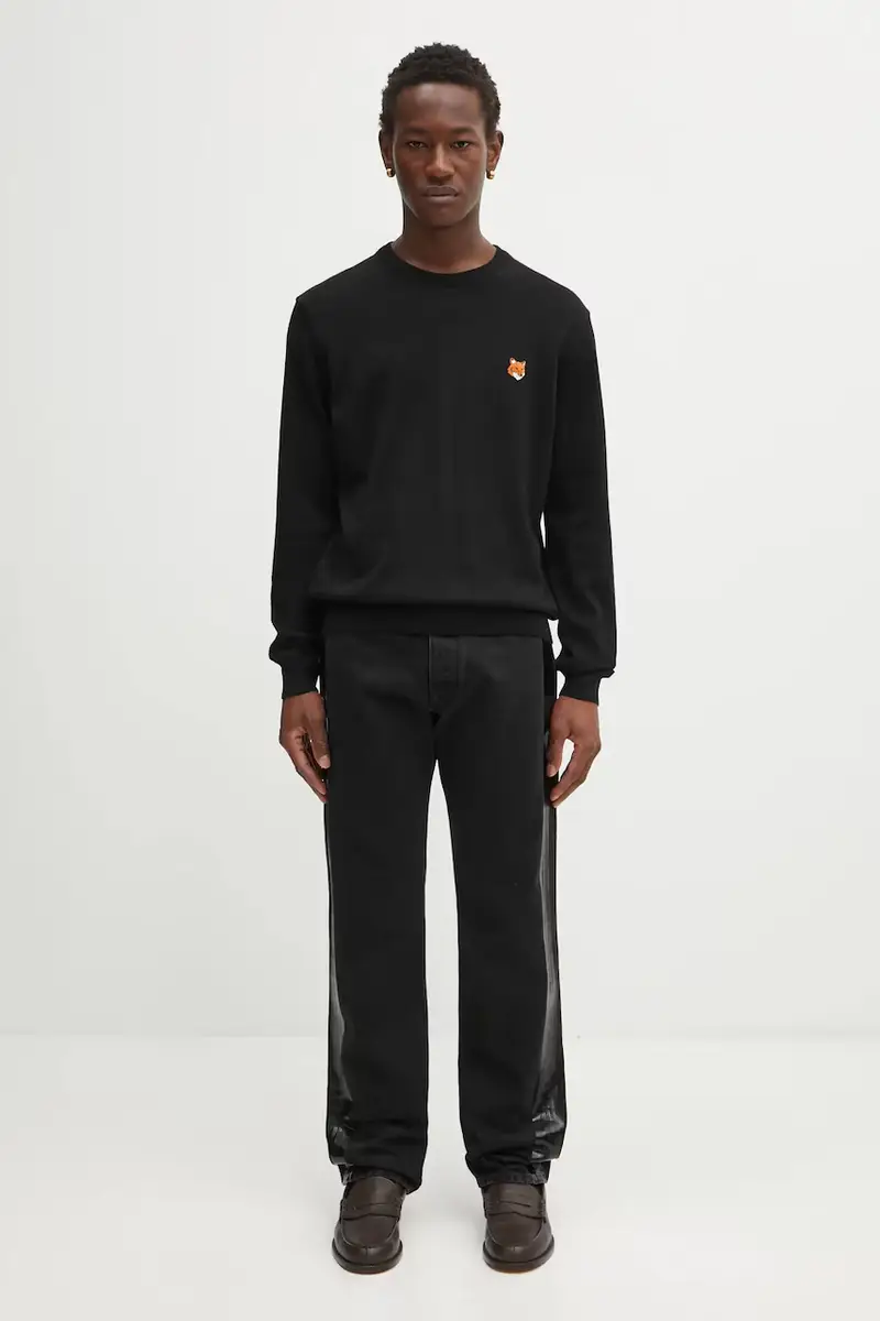 maglione in lana Fox Head Merino Regular uomo colore nero PM00801KT1181 miniatura 5