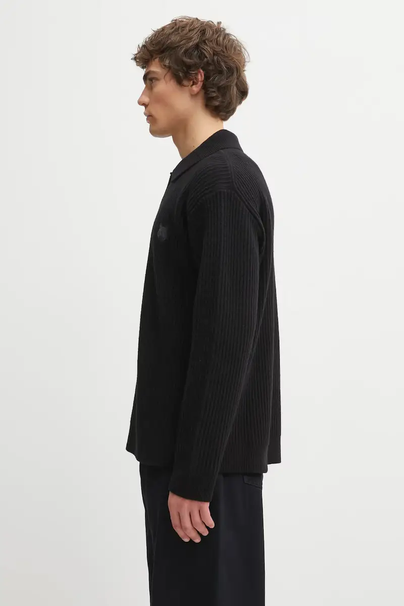 Maison Kitsune Polo Uomo Nero 3103134 miniatura 2