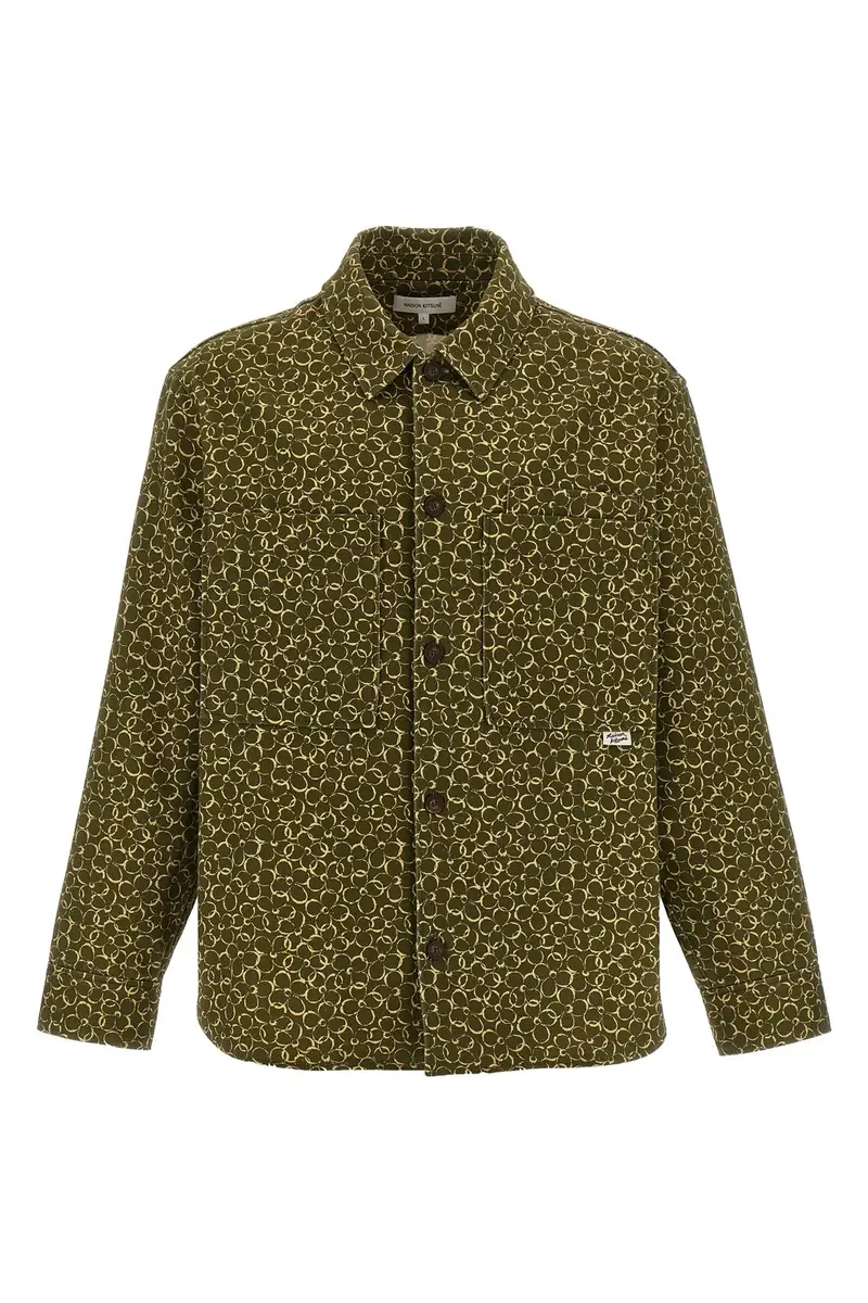 Overshirt Stampa Floreale Verde