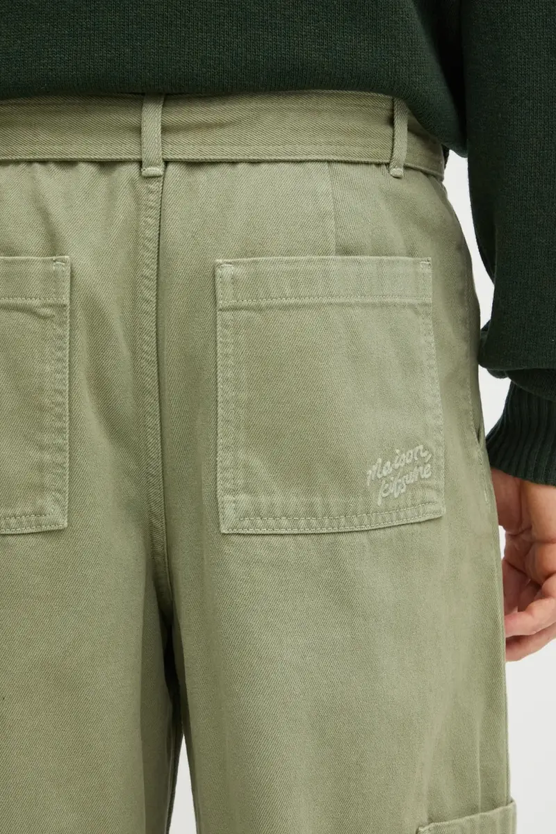 pantaloni in cotone Belted Utility uomo colore verde OM01104WD4012 miniatura 4