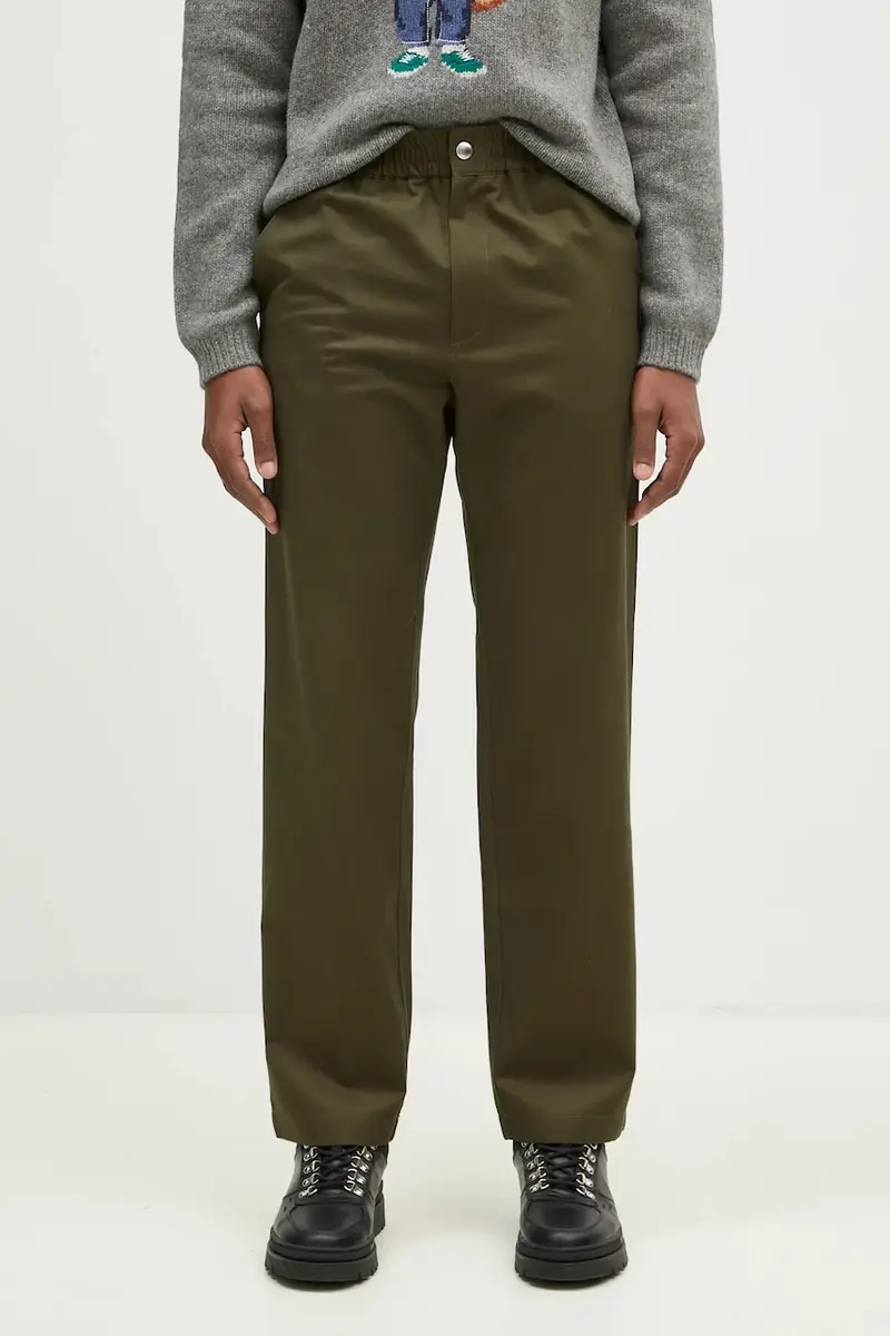 pantaloni in cotone Casual Pants colore verde MM01119WW0122