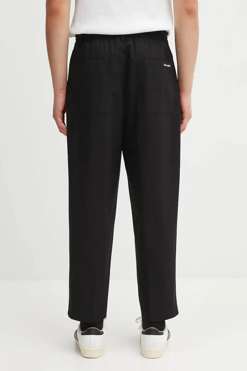 pantaloni in cotone Cropped Pleated uomo colore nero PM01123WT3019 miniatura 3