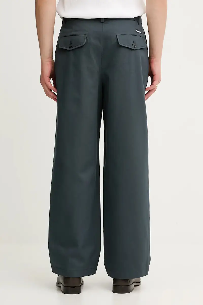 pantaloni in cotone Relaxed Pleated uomo colore grigio PM01125WW9043 miniatura 3