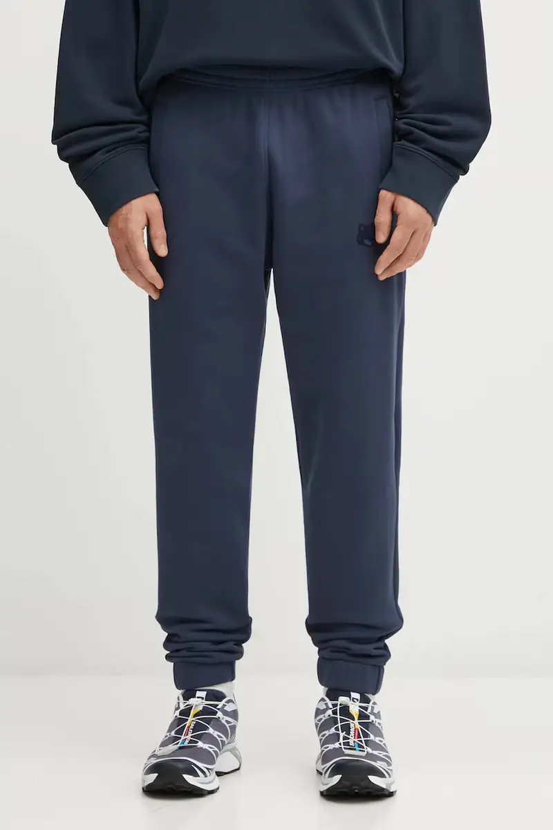 pantaloni tuta di cotone Bold Fox Head Patch Comfort uomo colore blu navy MM01125KM0321