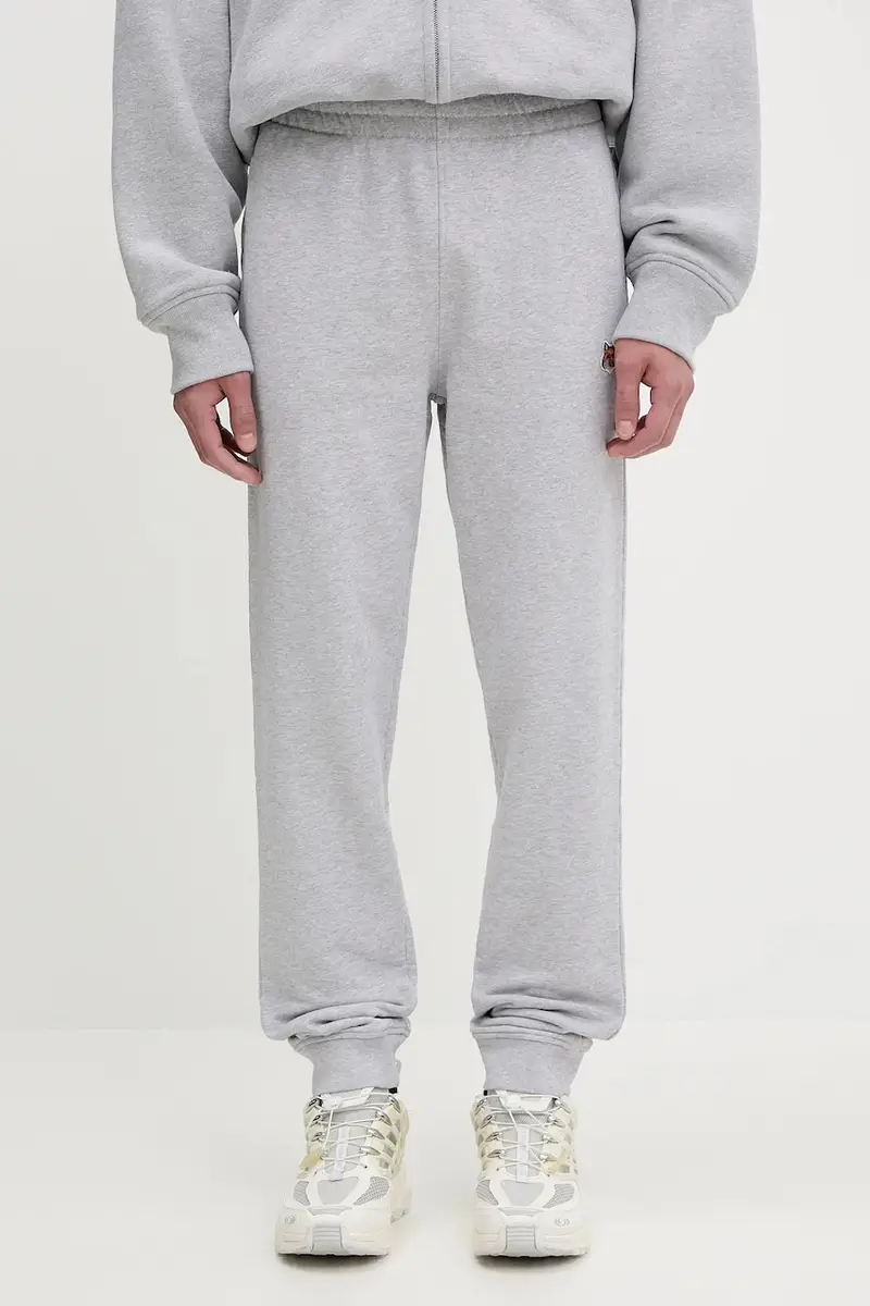 pantaloni tuta di cotone Fox Head Patch Regular uomo colore grigio LM01114KM0001