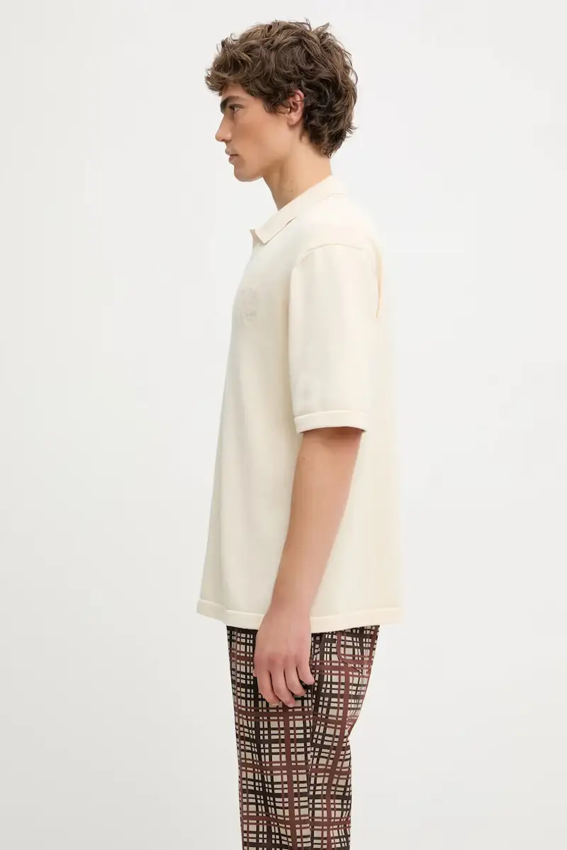 Maison Kitsune Polo Uomo Beige 2808601 miniatura 2