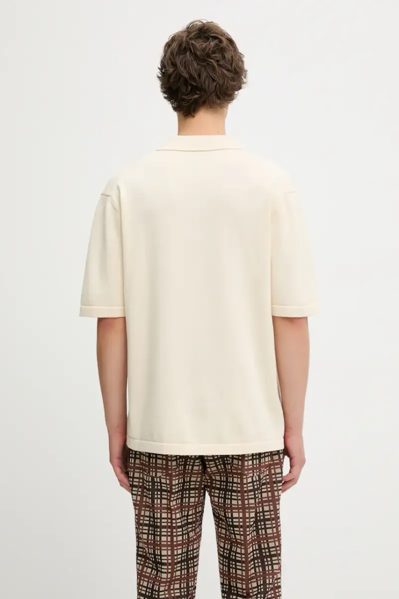 Maison Kitsune Polo Uomo Beige 2808601 miniatura 3