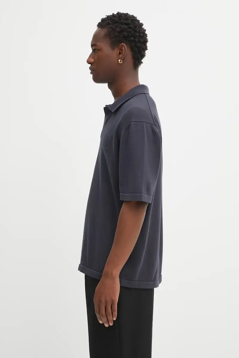 Maison Kitsune Polo Uomo Grigio 2808966 miniatura 2