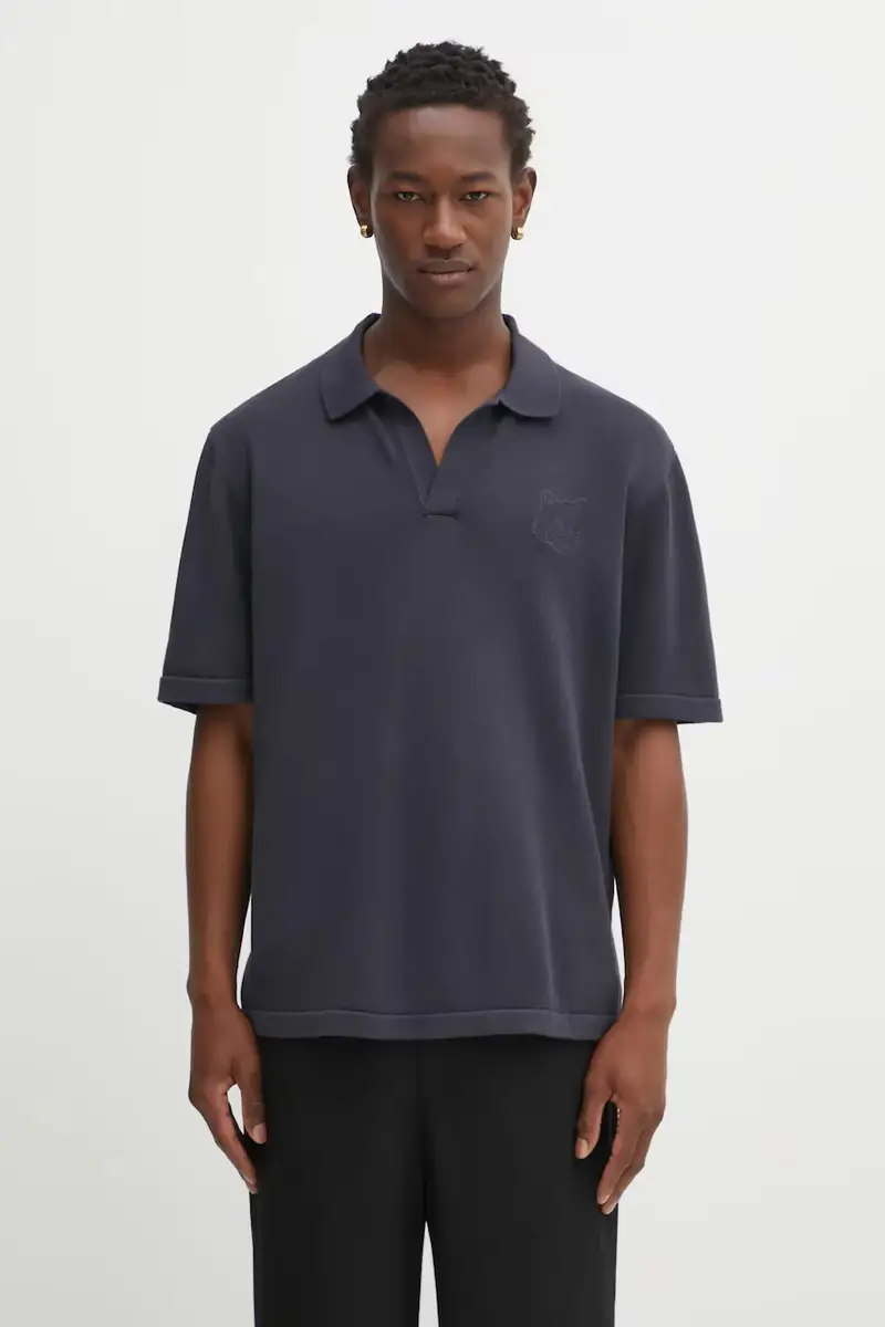 Maison Kitsune Polo Uomo Grigio 2808966