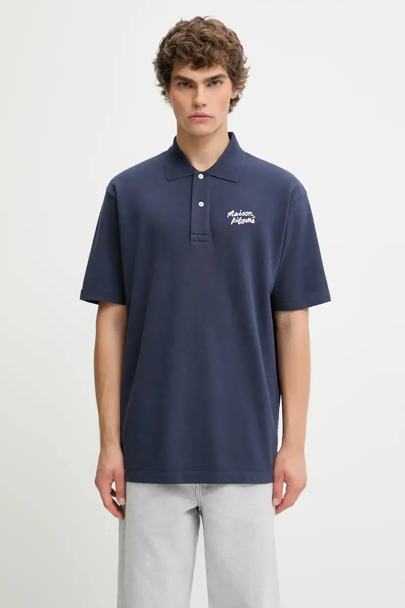 Maison Kitsune Polo Uomo Blu 2808869