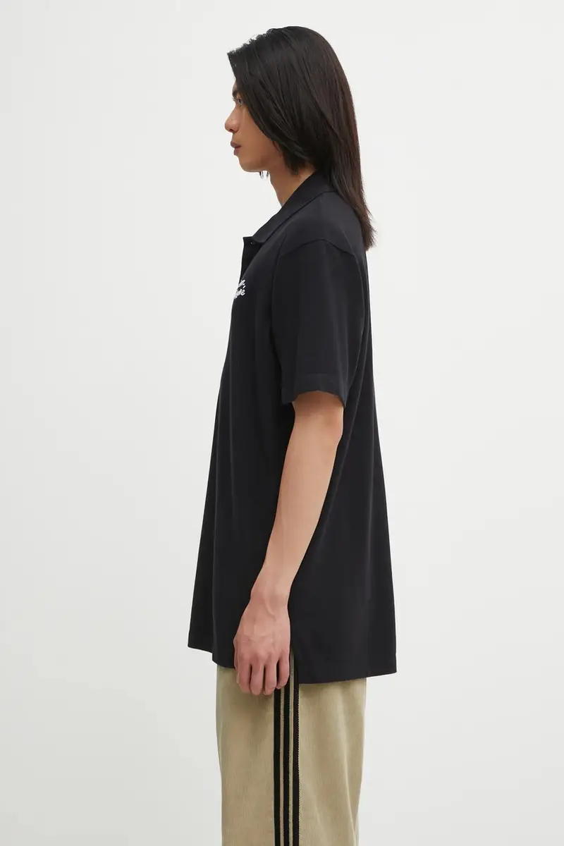 Maison Kitsune Polo Uomo Nero 2809728 miniatura 2
