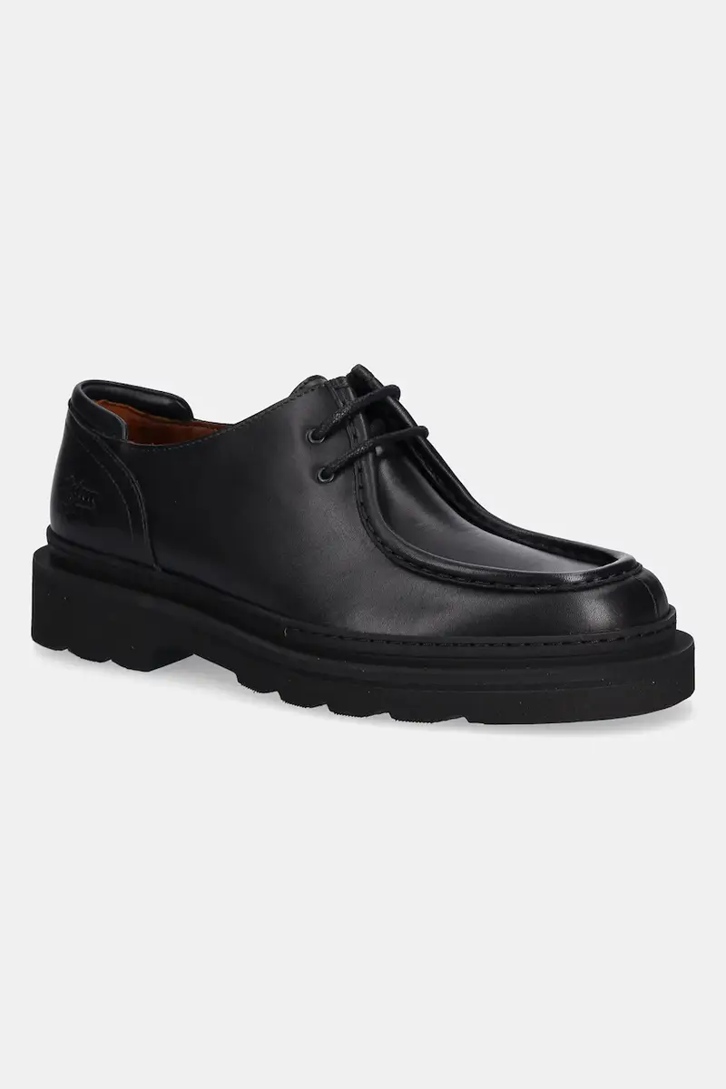 scarpe in pelle Lace Up Derbies uomo colore nero OM04103LR0005
