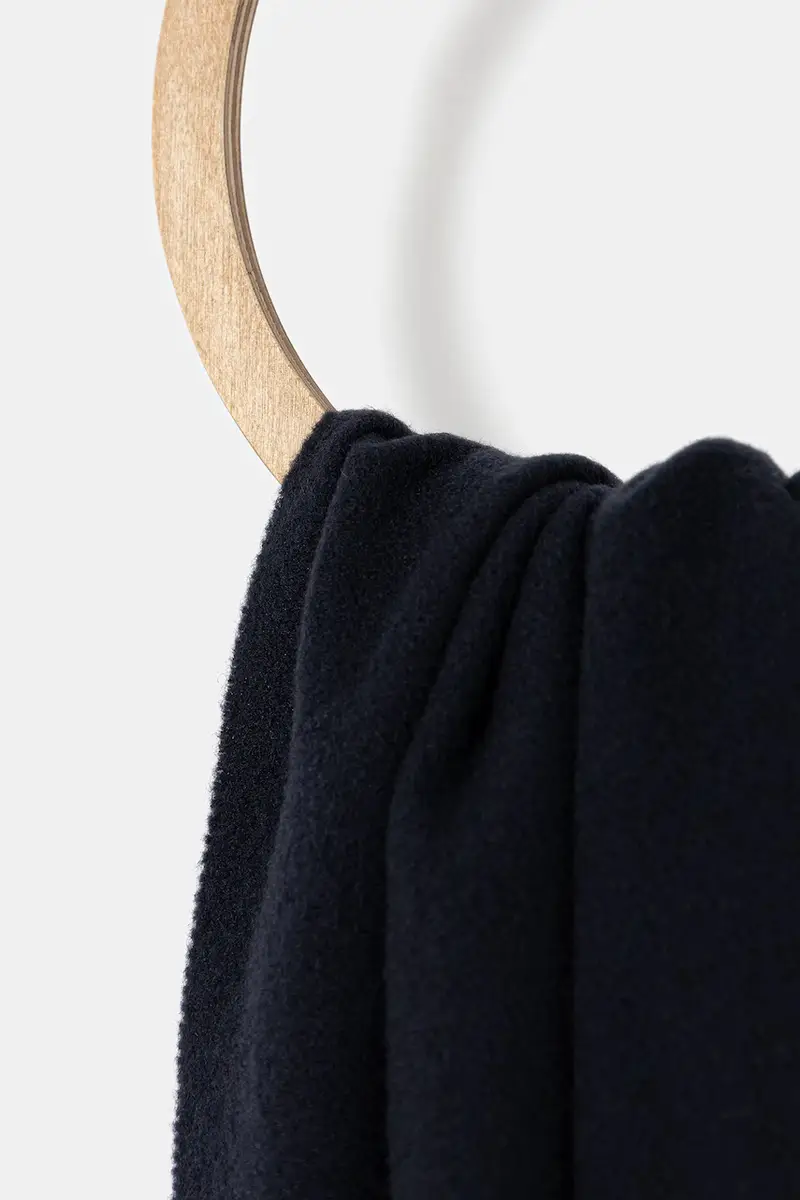 sciarpa in lana Bold Fox Head colore blu navy MM06201BT3004 miniatura 2