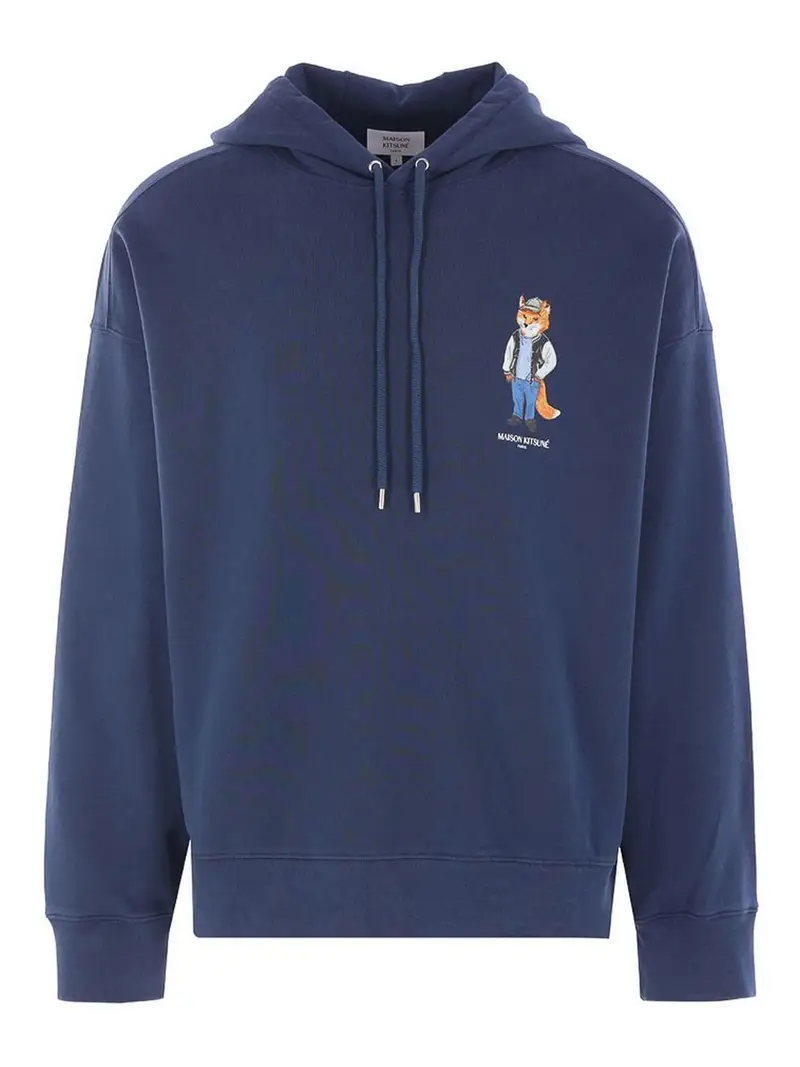 Spaccatura della felpa Maison Kitsune Blu