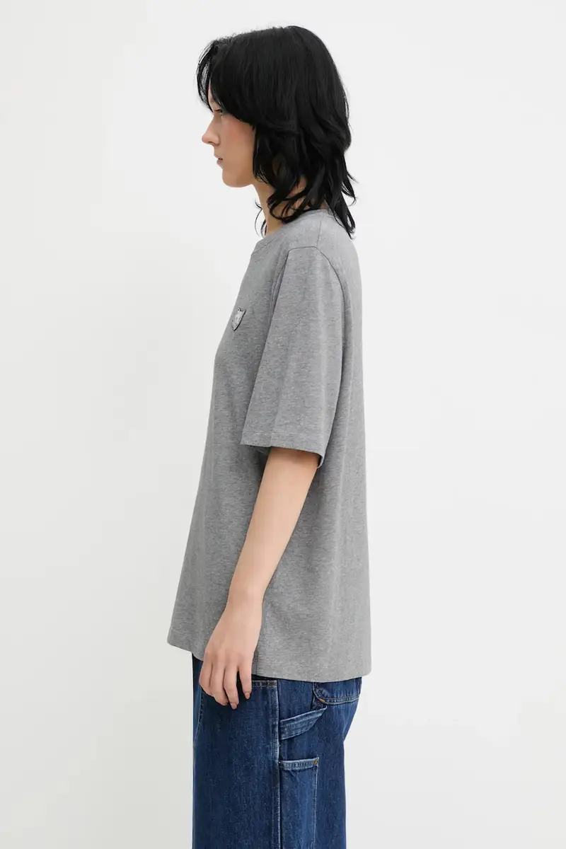 Maison Kitsune T-shirt Donna Grigio 2808975 miniatura 2