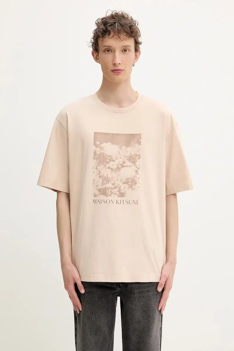 Maison Kitsune T-shirt Uomo Beige 2242641